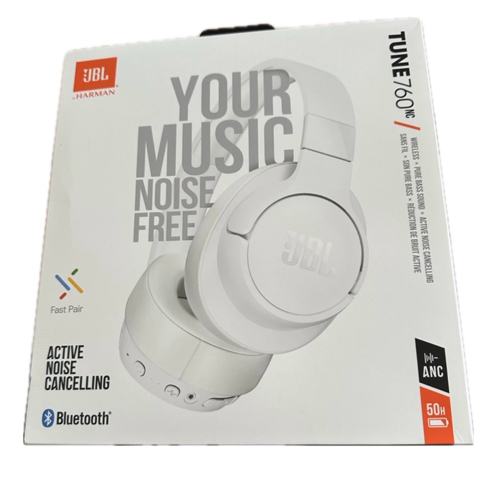JBL White Bluetooth wireless Headphones